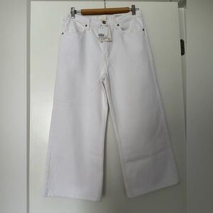 H&M White Wide-Leg Jeans